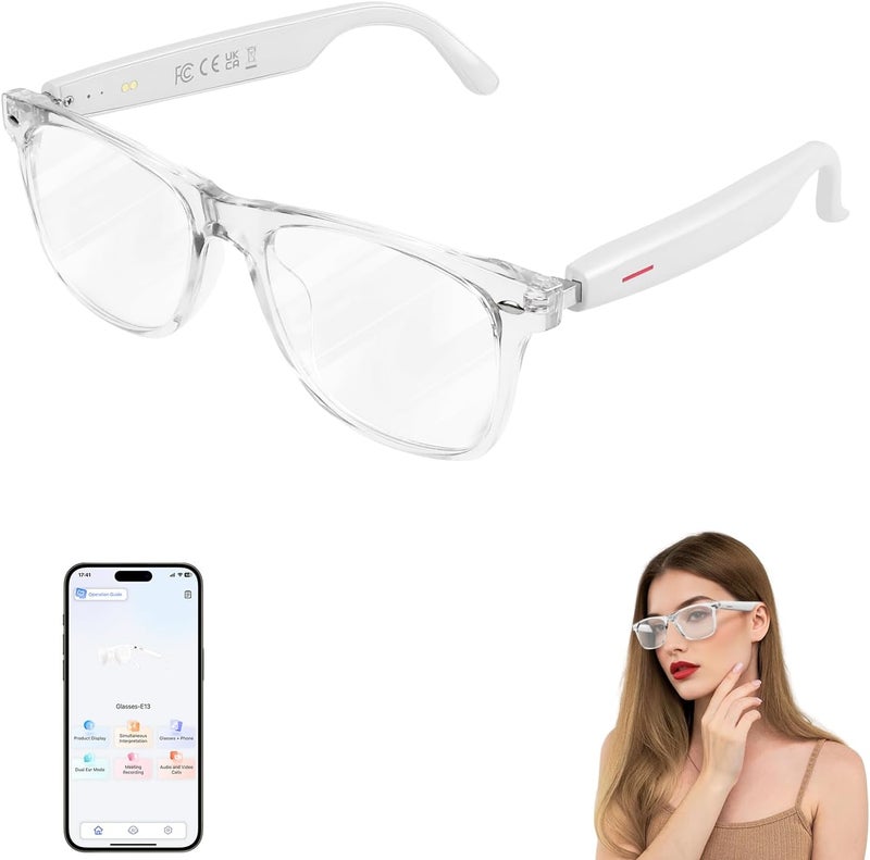 Vitomas Smart Glasses, AI Bluetooth Glasses for Women/Men with 144 Language Instant Translation & Interpretation, Blue Light Filtering Photochromic Transition Lenses, Touch Control and Voice Control - Image 1